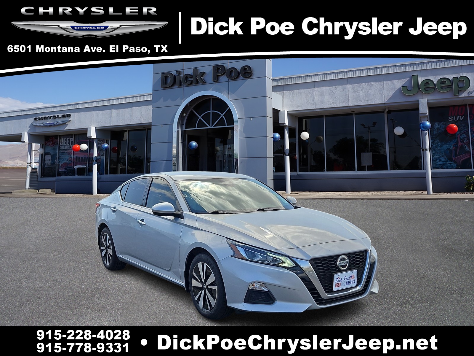 Used 2021 Nissan Altima SV with VIN 1N4BL4DV0MN332340 for sale in El Paso, TX