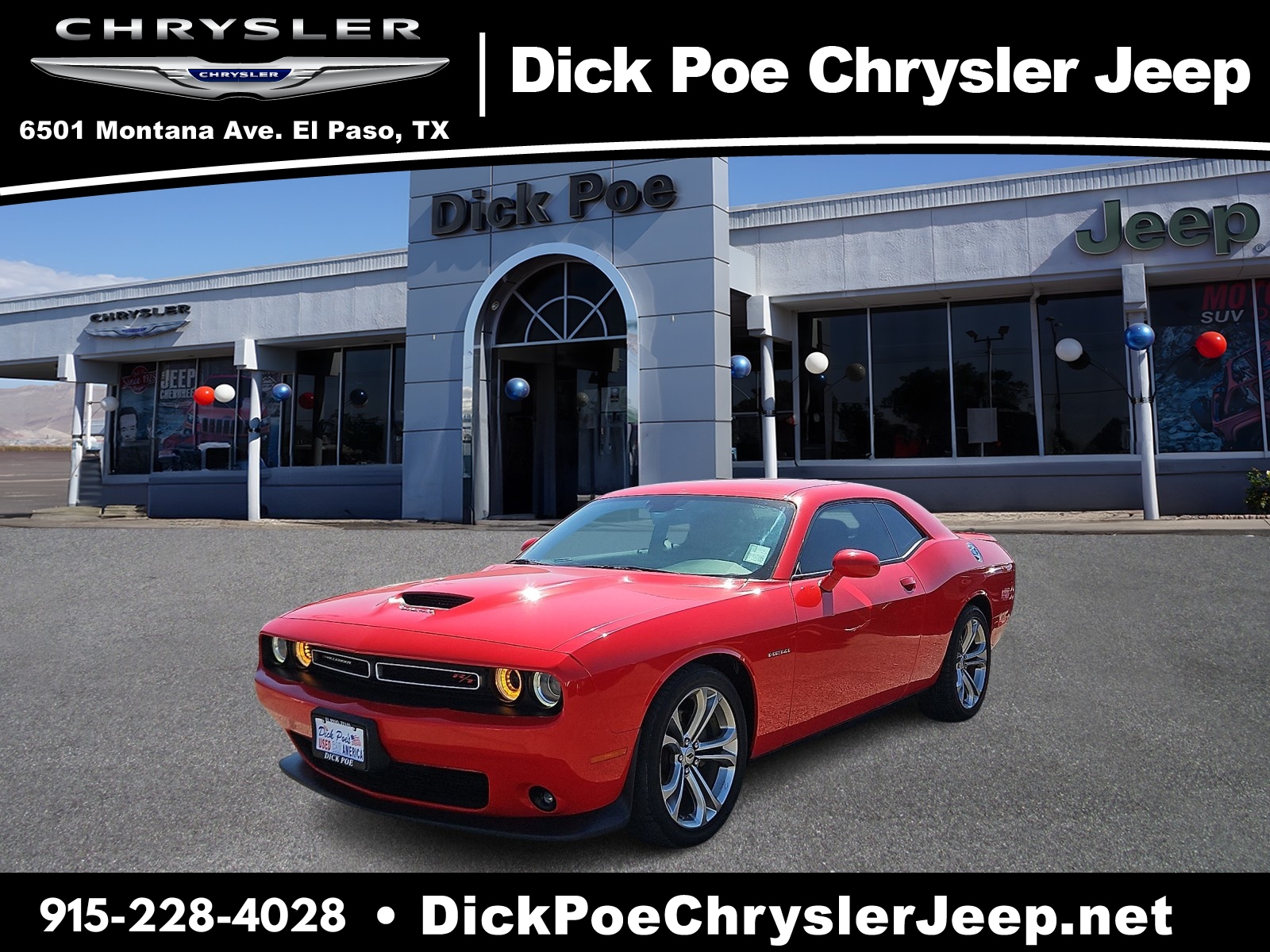Used 2022 Dodge Challenger R/T with VIN 2C3CDZBT1NH105182 for sale in El Paso, TX