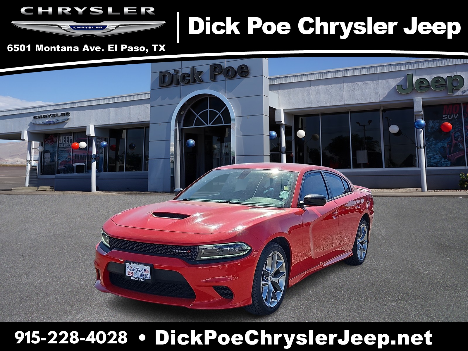Used 2023 Dodge Charger GT with VIN 2C3CDXHG5PH571828 for sale in El Paso, TX