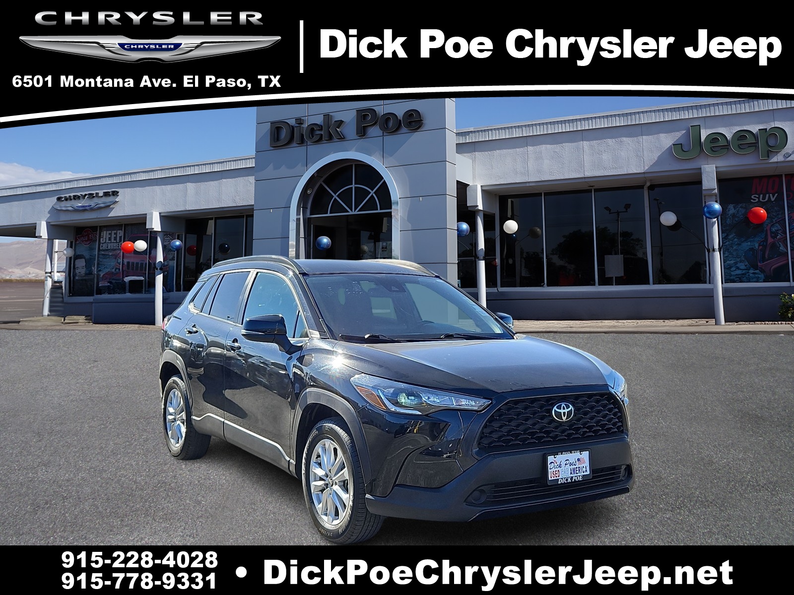 Used 2022 Toyota Corolla Cross LE with VIN 7MUCAAAG3NV033726 for sale in El Paso, TX