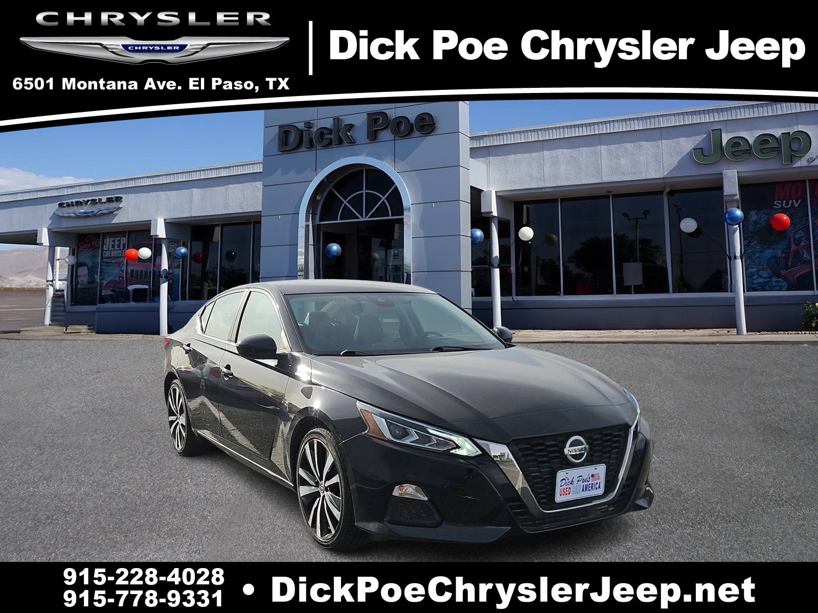 Used 2021 Nissan Altima SR with VIN 1N4BL4CVXMN417218 for sale in El Paso, TX