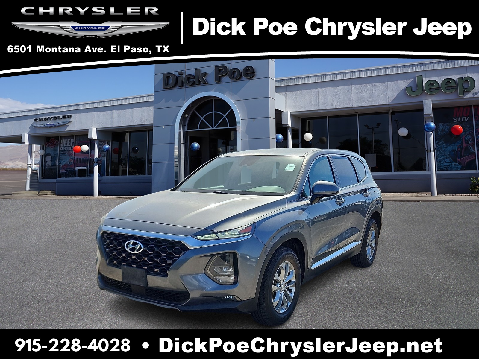 Used 2019 Hyundai Santa Fe SEL with VIN 5NMS3CAD4KH040457 for sale in El Paso, TX