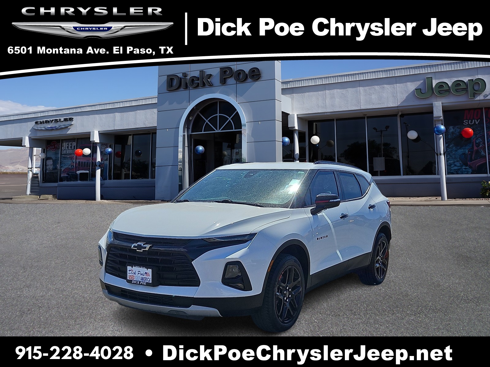 Used 2022 Chevrolet Blazer 2LT with VIN 3GNKBCR49NS203101 for sale in El Paso, TX