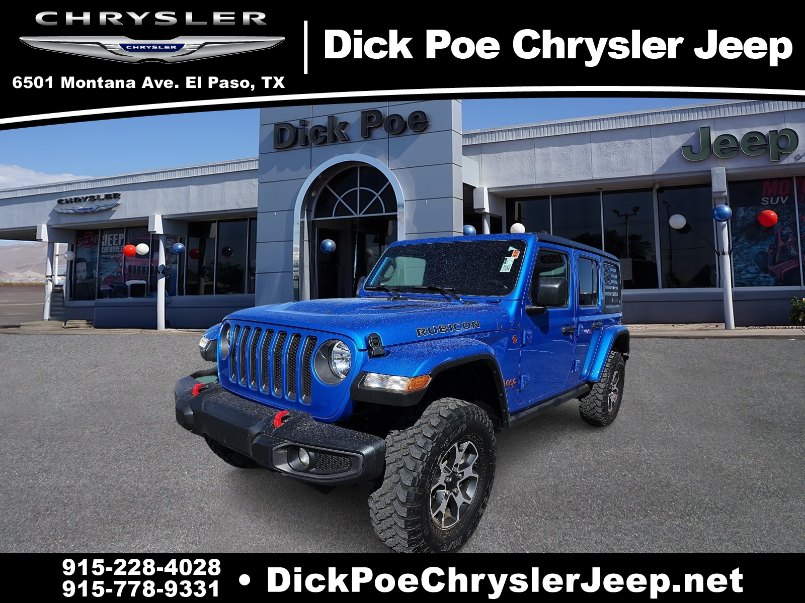 Used 2023 Jeep Wrangler 4-Door Rubicon with VIN 1C4JJXFM4PW582440 for sale in El Paso, TX