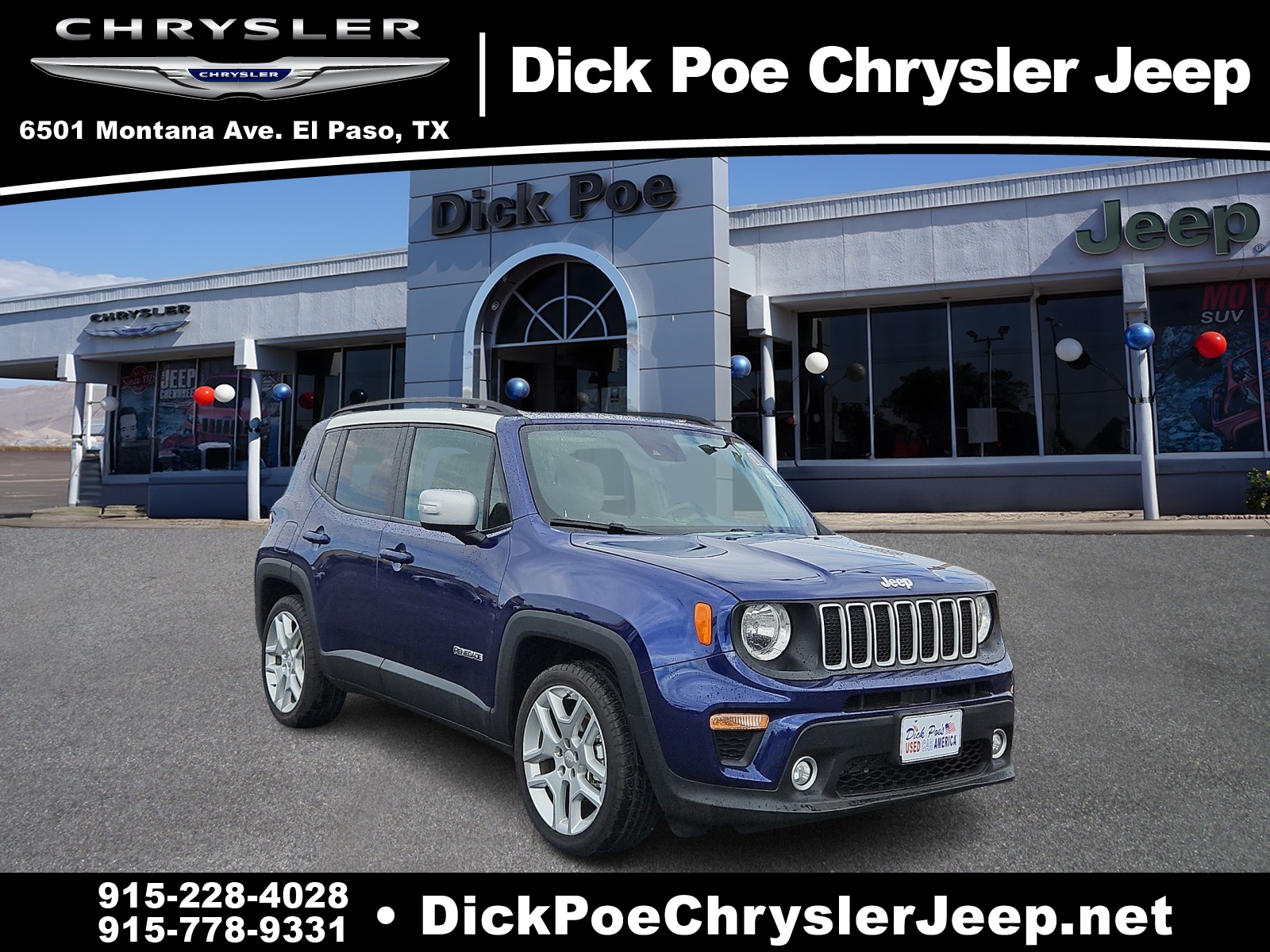 Used 2021 Jeep Renegade Islander with VIN ZACNJCBB7MPM72437 for sale in El Paso, TX