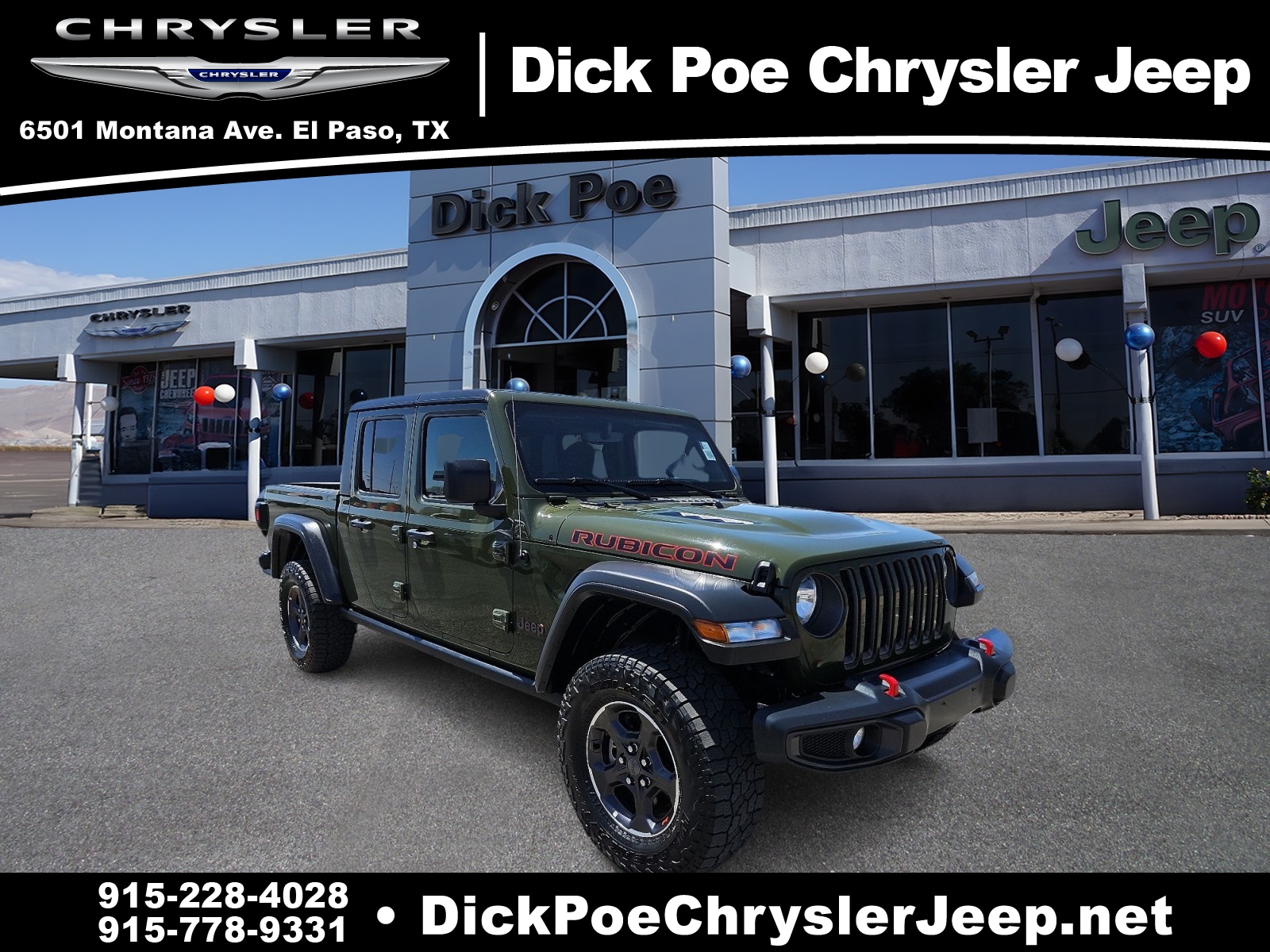 Used 2023 Jeep Gladiator Rubicon with VIN 1C6JJTBG2PL524960 for sale in El Paso, TX