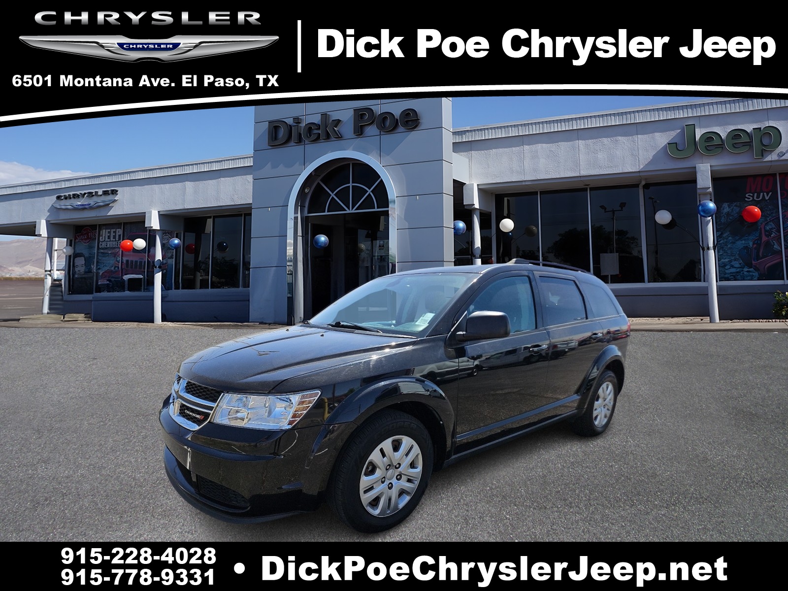 Used 2020 Dodge Journey SE with VIN 3C4PDCAB0LT237230 for sale in El Paso, TX