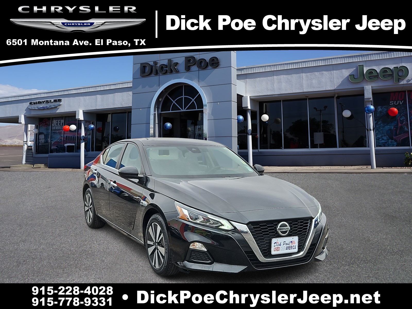 Used 2021 Nissan Altima SV with VIN 1N4BL4DV9MN412400 for sale in El Paso, TX