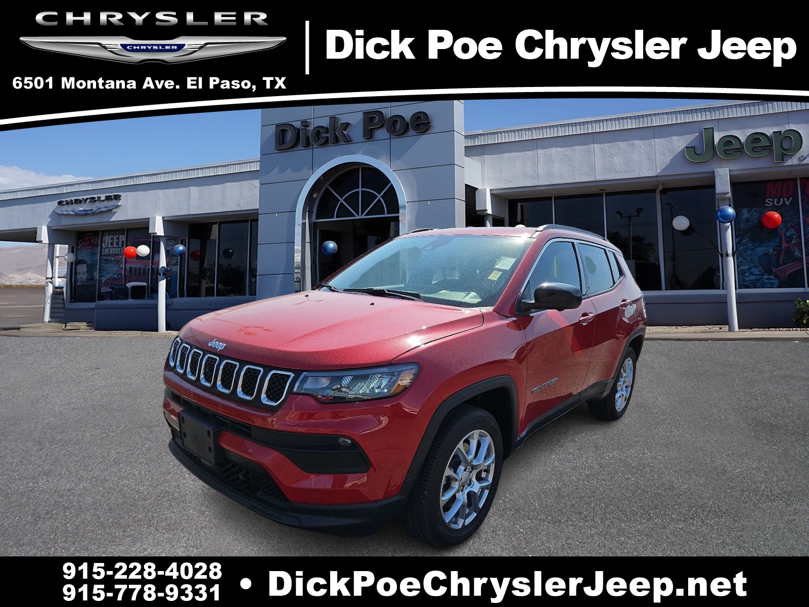 Used 2023 Jeep Compass Latitude Lux with VIN 3C4NJDFNXPT531393 for sale in El Paso, TX