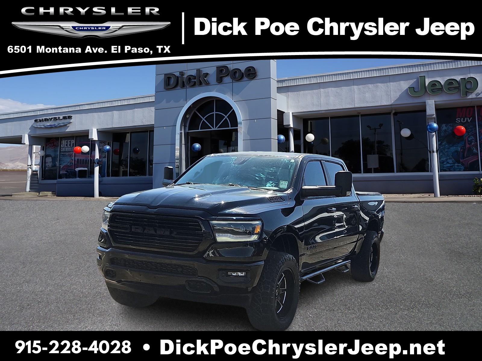 Used 2019 RAM Ram 1500 Pickup Big Horn/Lone Star with VIN 1C6SRFFTXKN821333 for sale in El Paso, TX