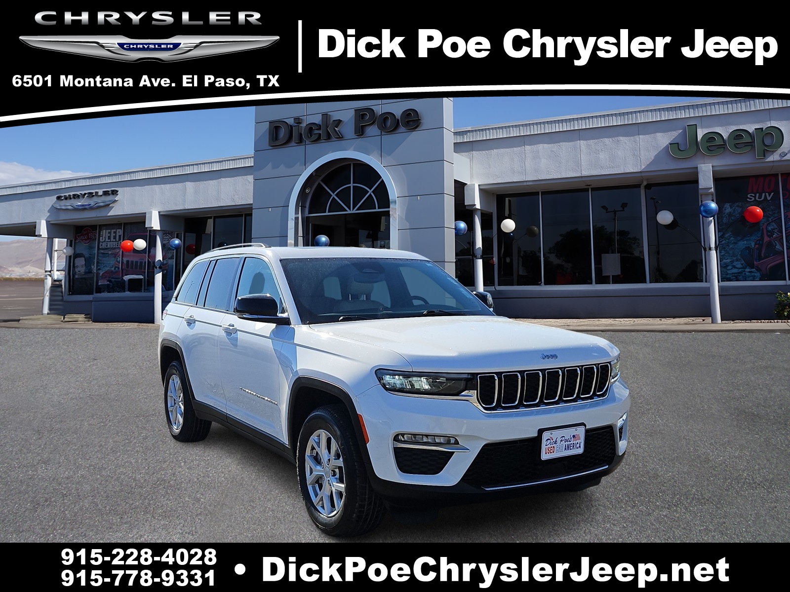 Used 2023 Jeep Grand Cherokee Limited with VIN 1C4RJGBGXPC525826 for sale in El Paso, TX