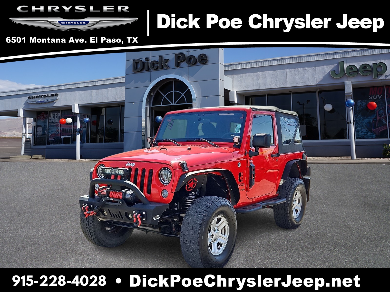 Used 2018 Jeep Wrangler JK Sport with VIN 1C4AJWAG3JL849040 for sale in El Paso, TX