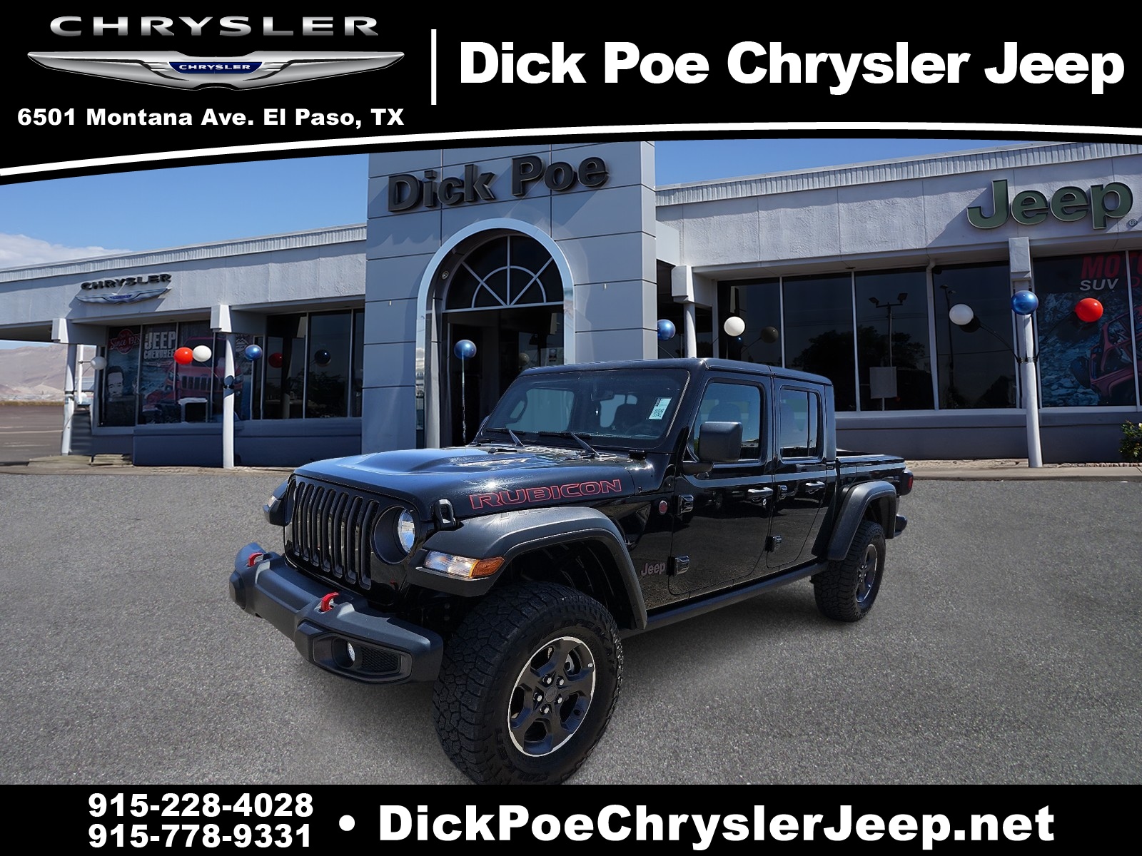 Used 2023 Jeep Gladiator Rubicon with VIN 1C6JJTBG0PL524956 for sale in El Paso, TX