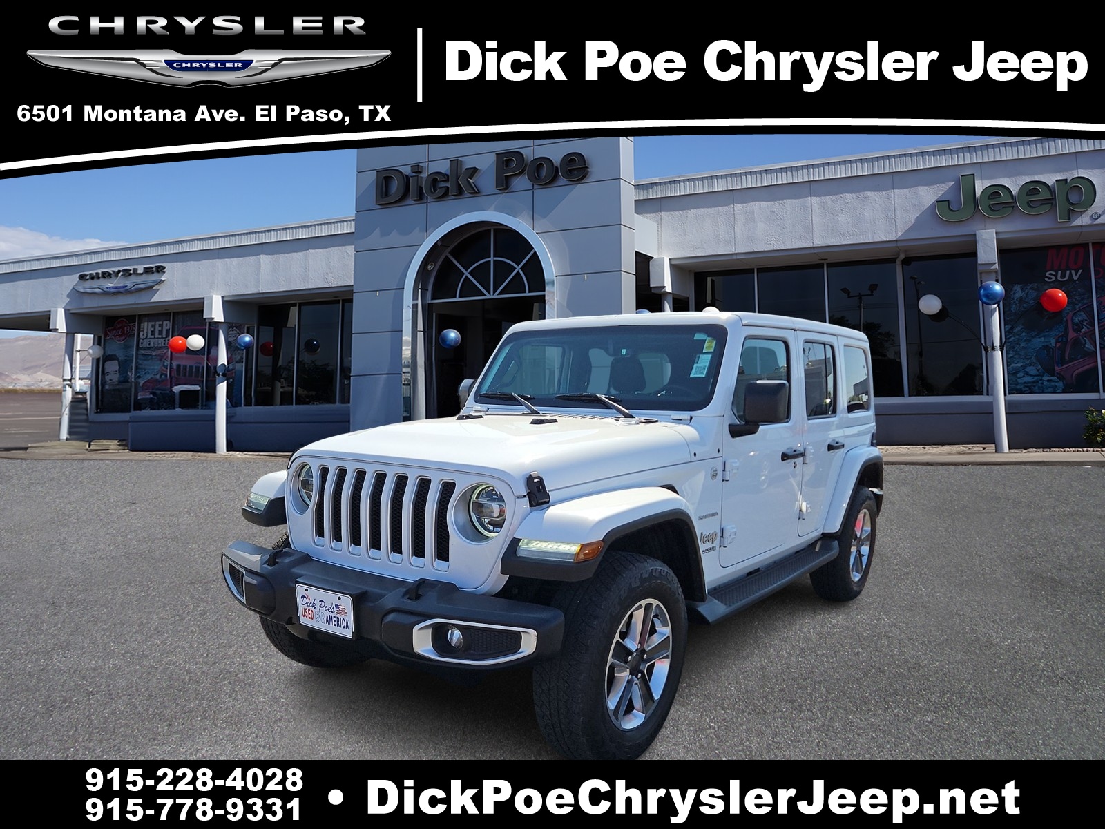 Used 2020 Jeep Wrangler Unlimited North Edition with VIN 1C4HJXEN1LW216891 for sale in El Paso, TX