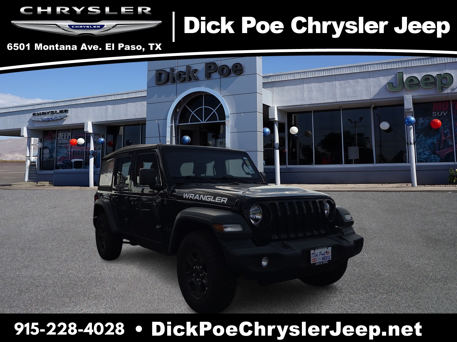 Used 2023 Jeep Wrangler 4-Door Sport 4x4