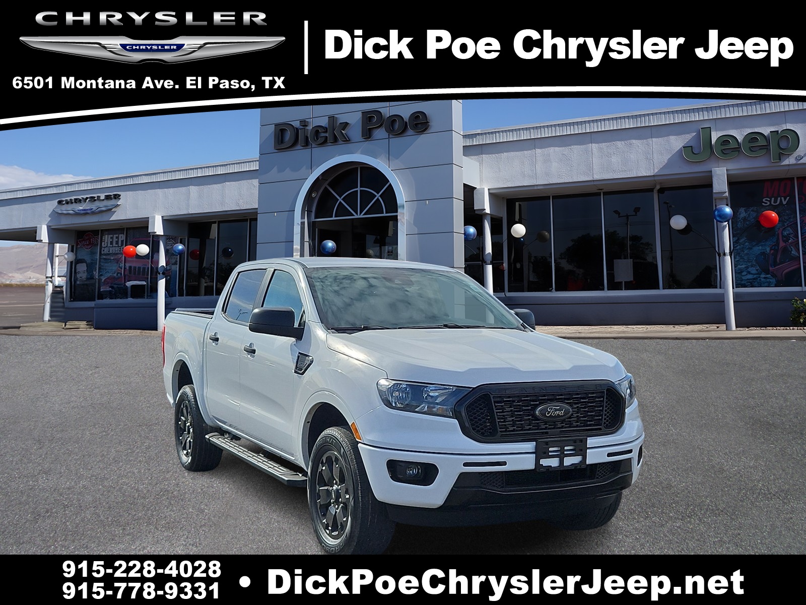 Used 2021 Ford Ranger XLT with VIN 1FTER4EH6MLD83707 for sale in El Paso, TX