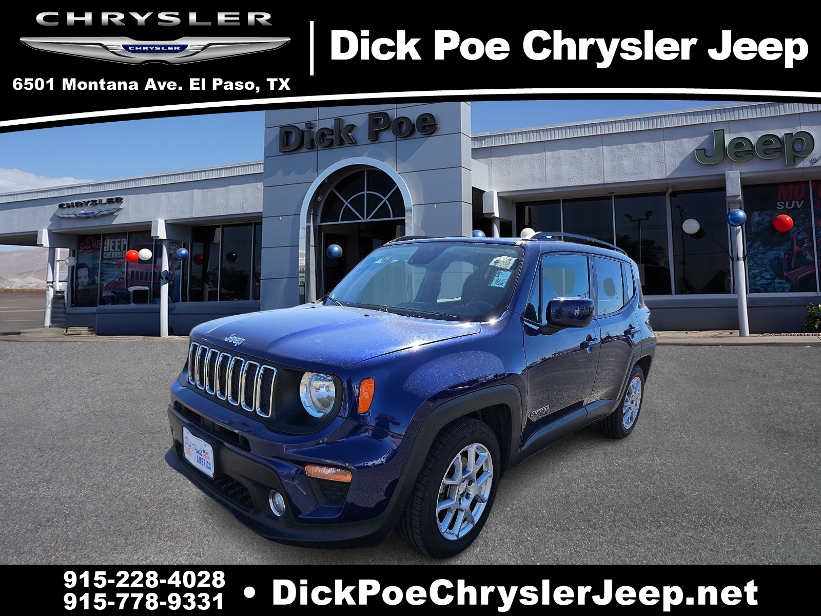 Used 2020 Jeep Renegade Latitude with VIN ZACNJABBXLPL41697 for sale in El Paso, TX