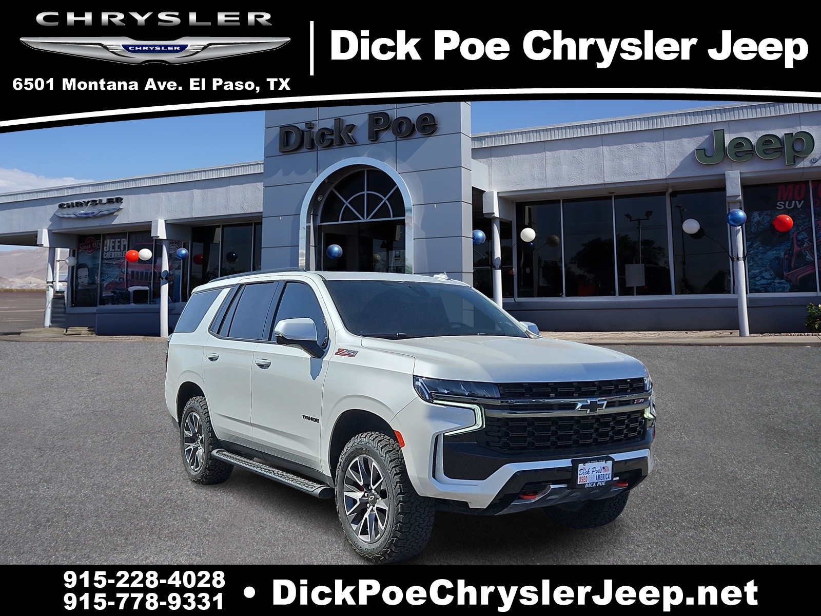 Used 2022 Chevrolet Tahoe Z71 with VIN 1GNSKPKL4NR258521 for sale in El Paso, TX