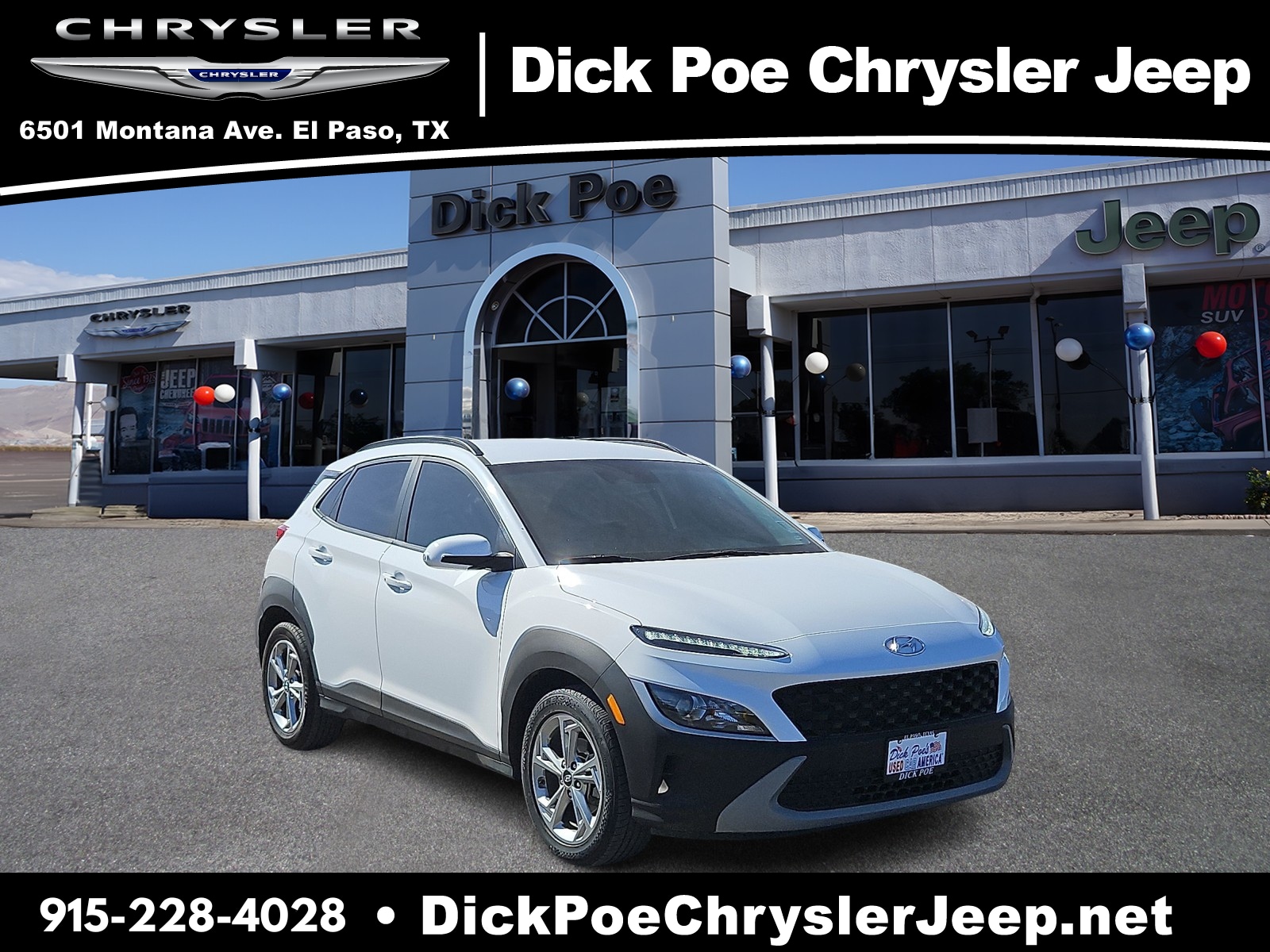 Used 2023 Hyundai Kona SEL with VIN KM8K62AB6PU976561 for sale in El Paso, TX