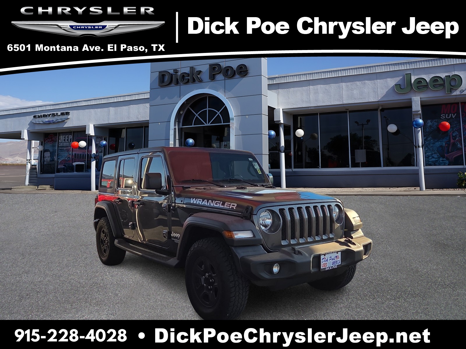 Used 2019 Jeep Wrangler Unlimited Sport 4x4
