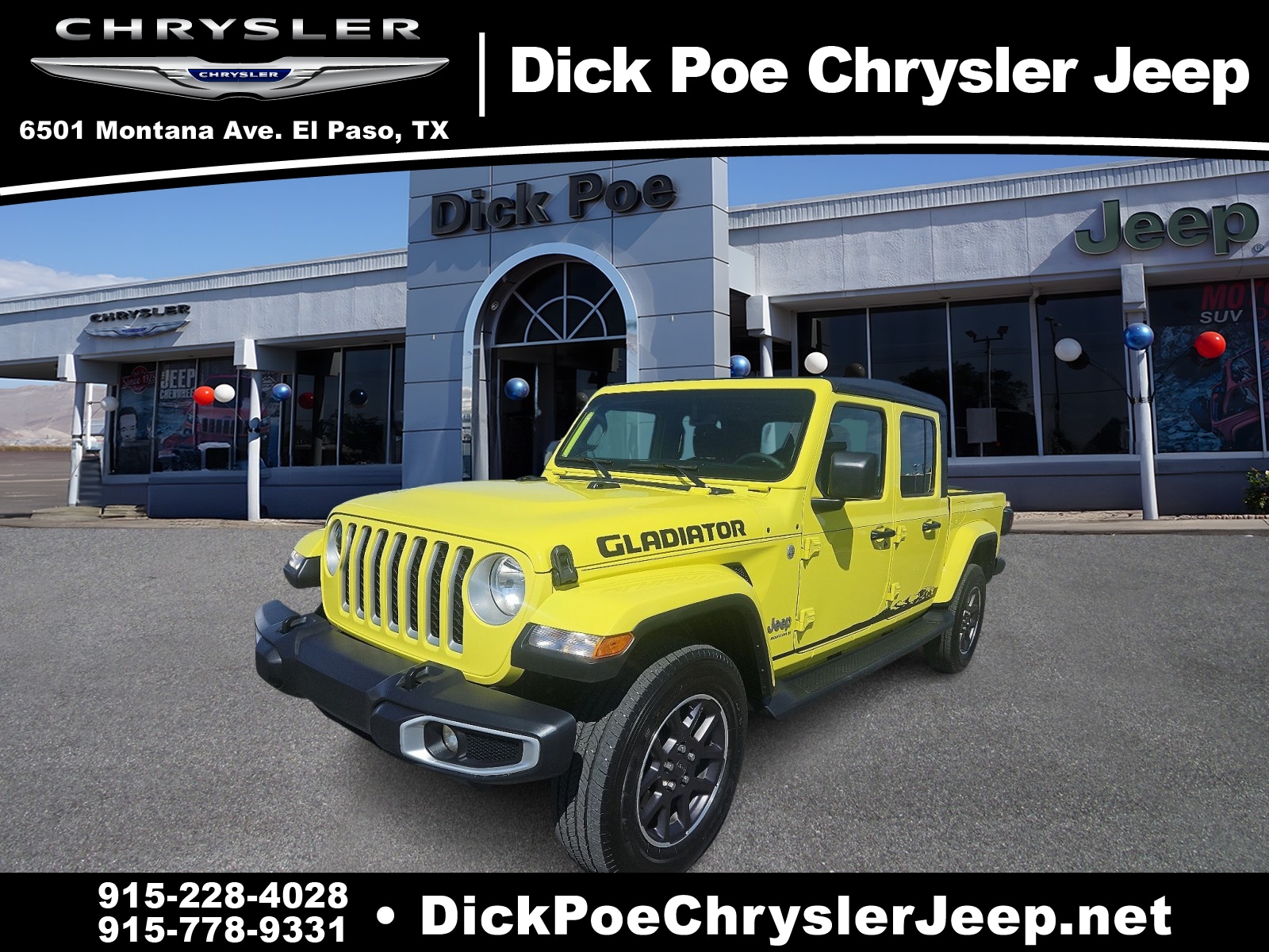 Used 2023 Jeep Gladiator Overland with VIN 1C6HJTFG6PL564905 for sale in El Paso, TX