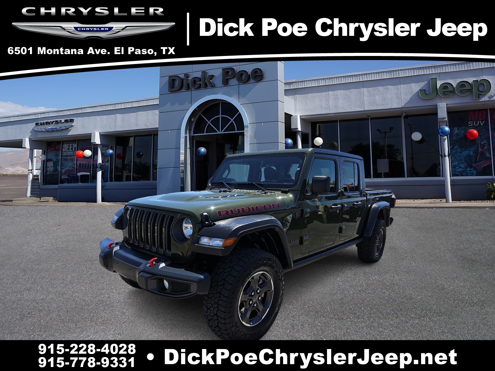 Used 2023 Jeep Gladiator Rubicon with VIN 1C6JJTBG2PL524960 for sale in El Paso, TX