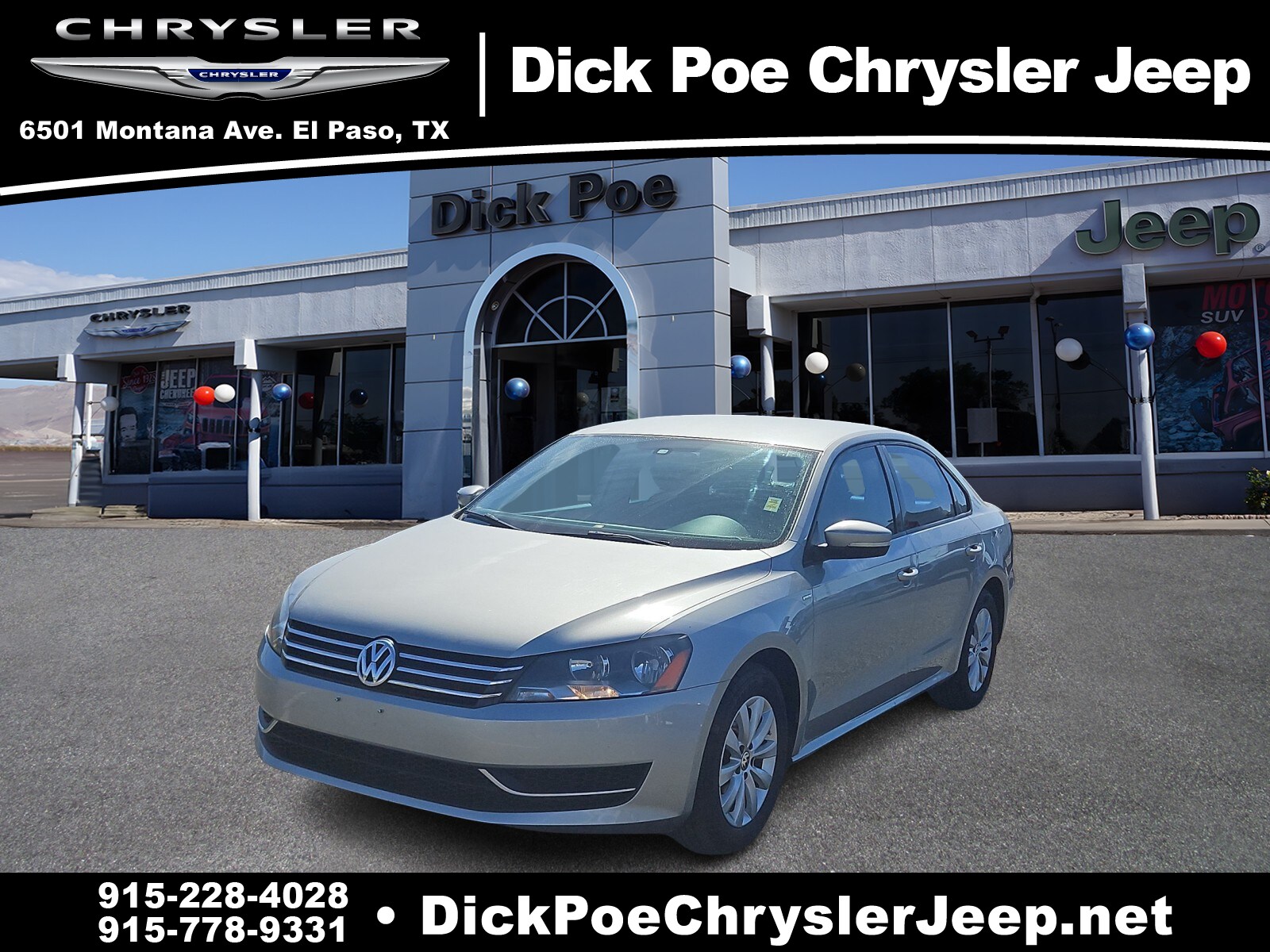 Used 2013 Volkswagen Passat S with VIN 1VWAP7A3XDC138969 for sale in El Paso, TX