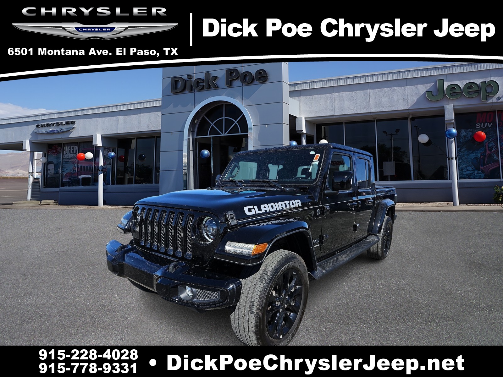 Used 2023 Jeep Gladiator High Altitude with VIN 1C6HJTFG7PL560751 for sale in El Paso, TX