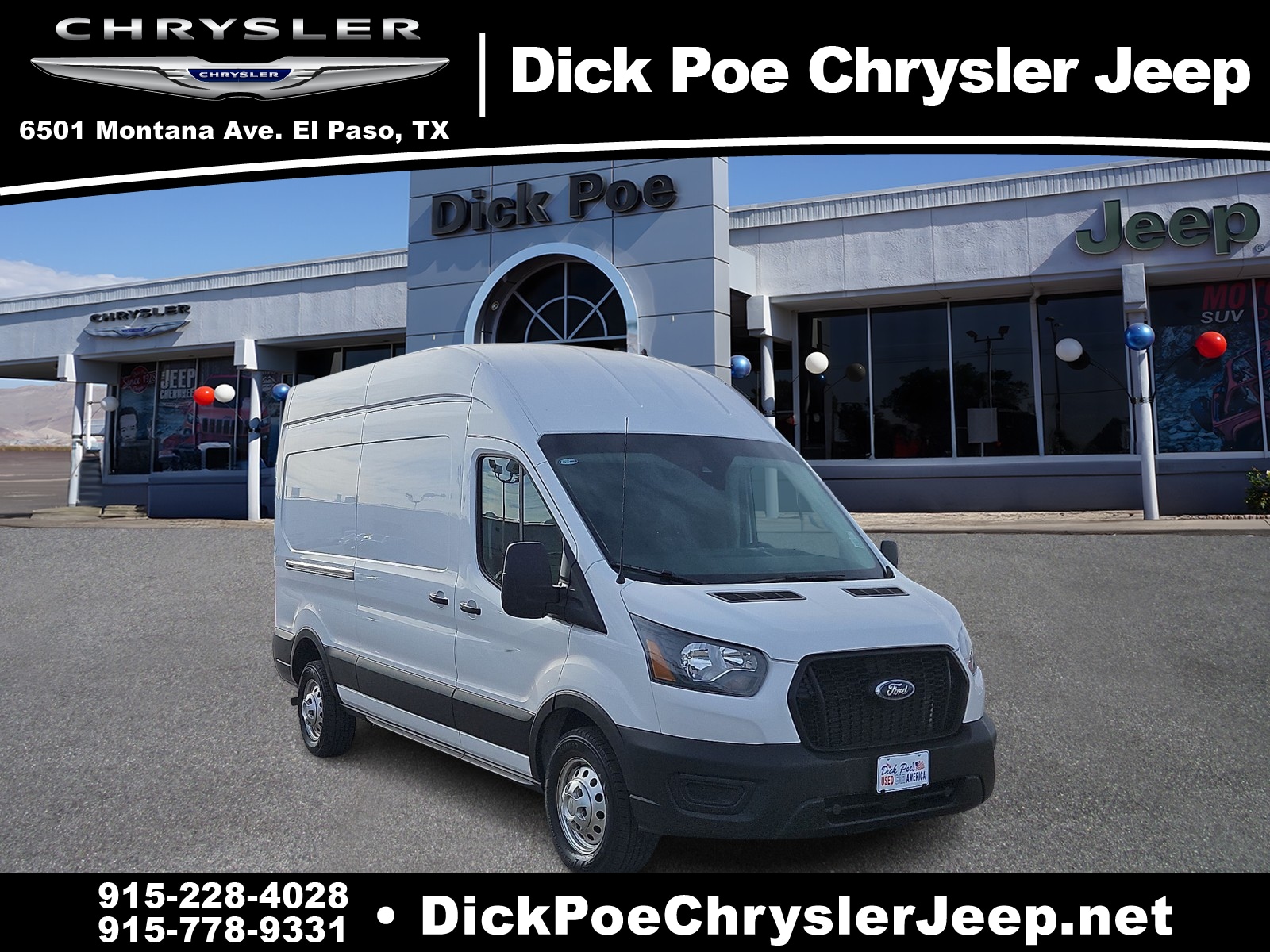 Used 2023 Ford Transit Van Base with VIN 1FTBR2X82PKB00816 for sale in El Paso, TX