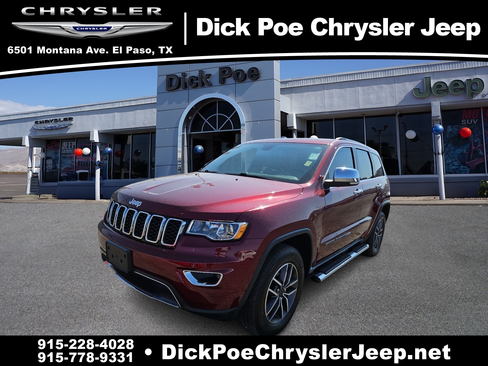 Used 2022 Jeep Grand Cherokee WK Limited with VIN 1C4RJFBG4NC141290 for sale in El Paso, TX