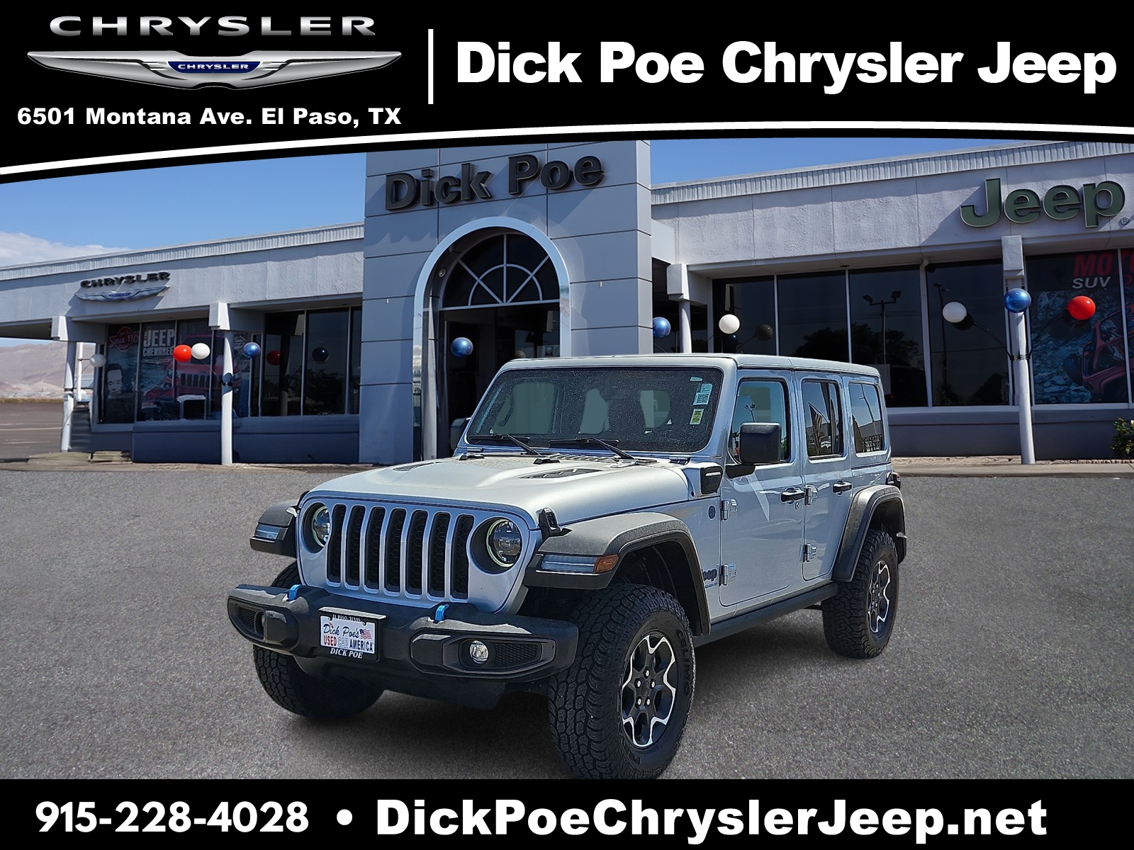 Used 2023 Jeep Wrangler 4xe Rubicon 4XE with VIN 1C4JJXR61PW629565 for sale in El Paso, TX