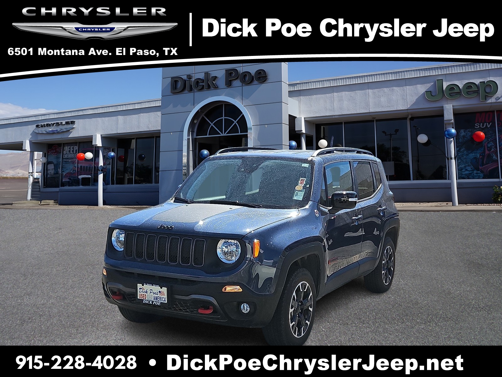 Used 2023 Jeep Renegade Trailhawk with VIN ZACNJDC1XPPP73509 for sale in El Paso, TX