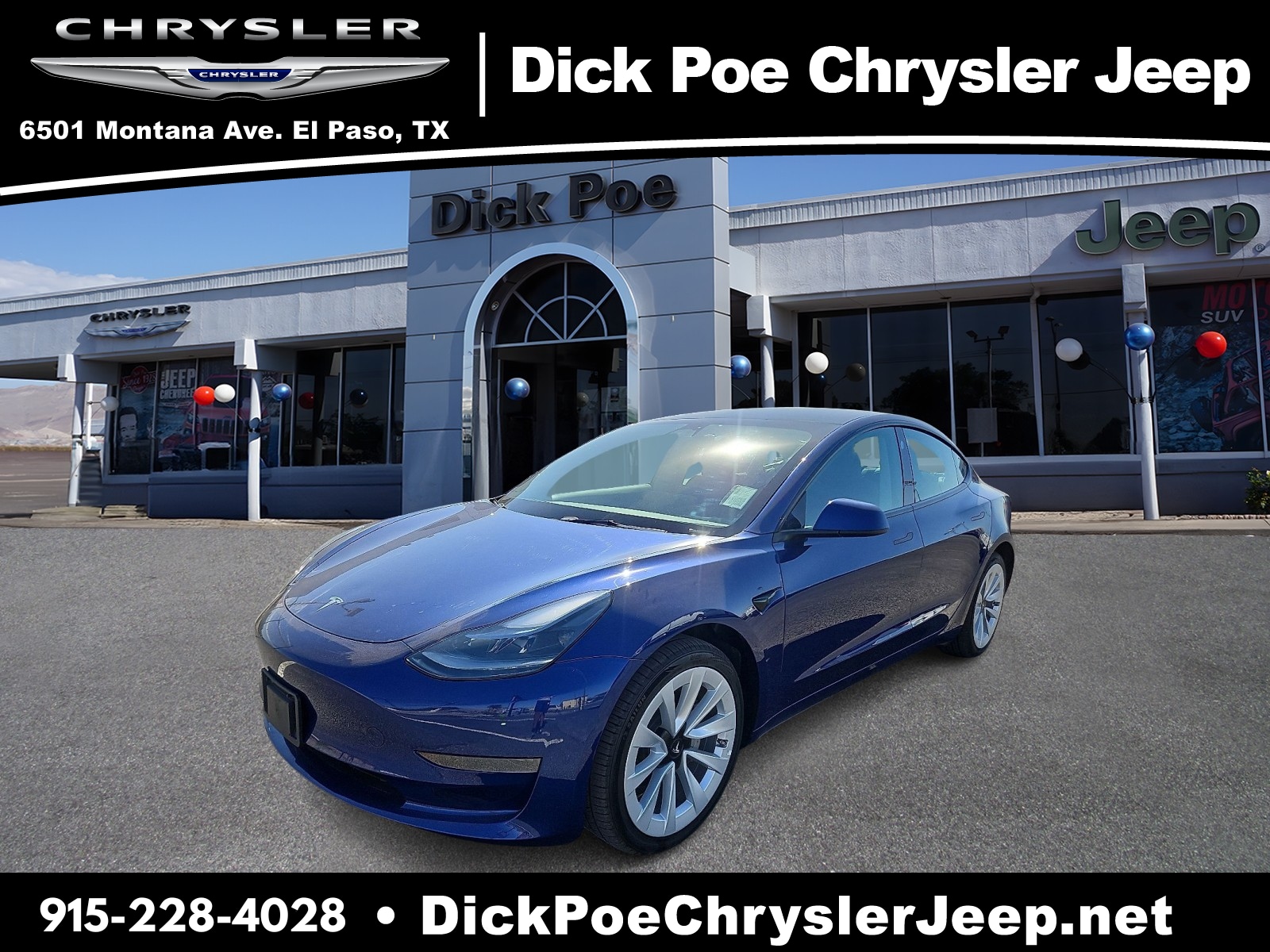 Used 2023 Tesla Model 3 Base with VIN 5YJ3E1EA6PF448468 for sale in El Paso, TX