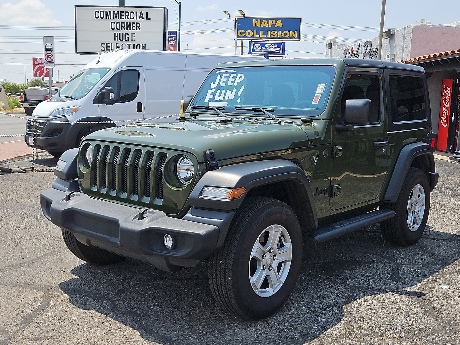 Used 2023 Jeep Wrangler 2-Door Sport S with VIN 1C4HJXAG0PW504446 for sale in El Paso, TX