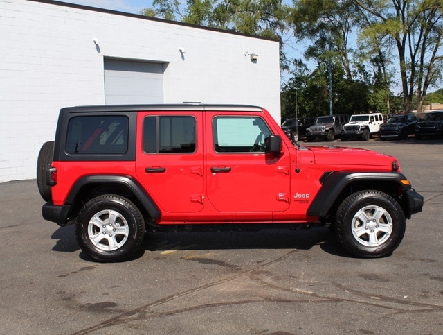 Used 2019 Jeep Wrangler Unlimited Sport S with VIN 1C4HJXDG2KW646589 for sale in Plymouth, MI