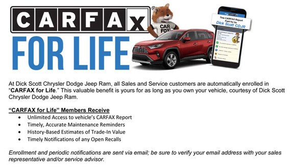 Carfax Customer Service >> Carfax For Life Dick Scott Chrysler Dodge Jeep Ram Carfax Customer Service >> Carfax For Life Dick Scott Chrysler Dodge Jeep Ram