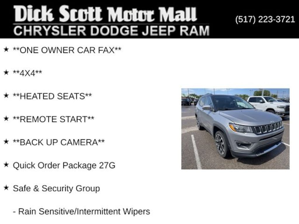 Used 2018 Jeep Compass Limited SUV