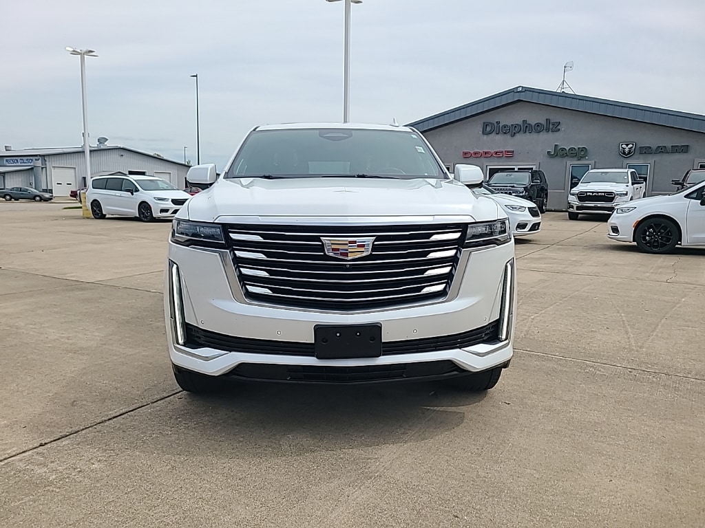 Certified 2021 Cadillac Escalade ESV Premium Luxury Platinum with VIN 1GYS4MKL9MR220972 for sale in Paris, IL