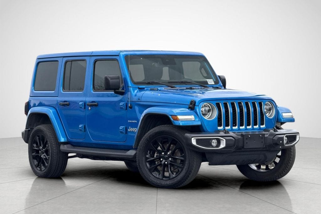 Used 2021 Jeep Wrangler Unlimited Sahara 4XE with VIN 1C4JJXP63MW802629 for sale in Boise, ID