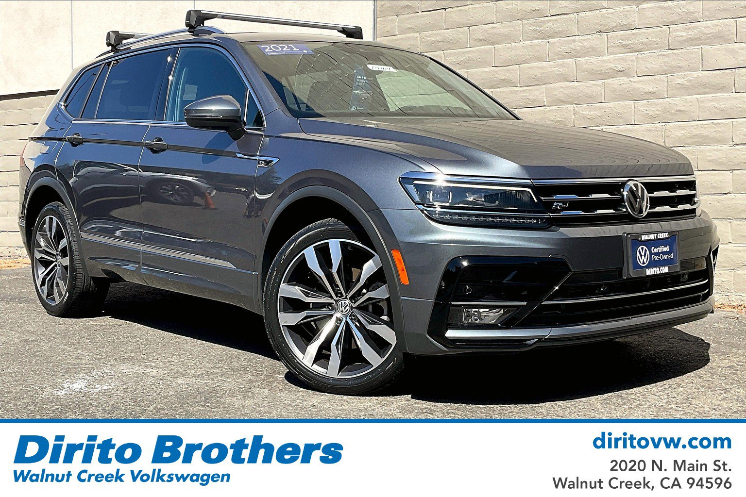 Used 2021 Volkswagen Tiguan SEL Premium R-Line with VIN 3VV4B7AX9MM121338 for sale in Walnut Creek, CA