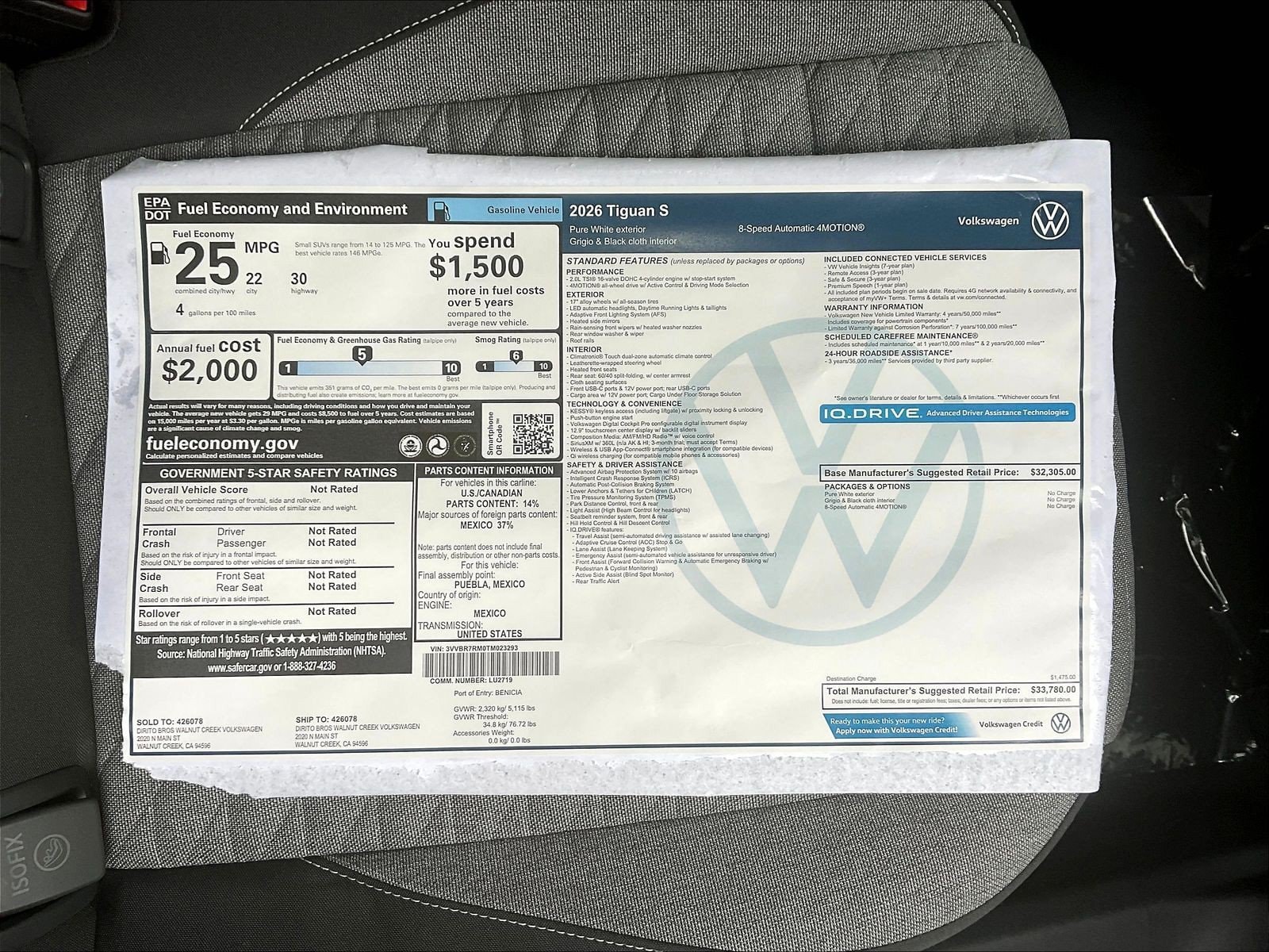 2026 Volkswagen Tiguan S - Photo 11