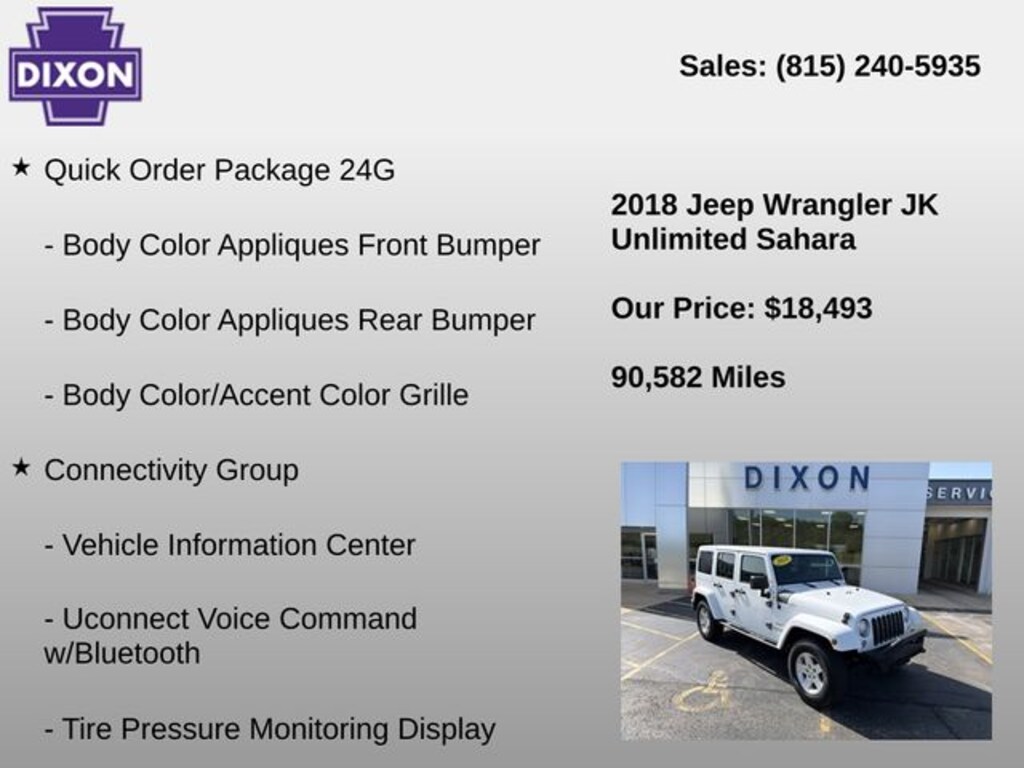 Used 2018 Jeep Wrangler JK Unlimited Sahara SUV