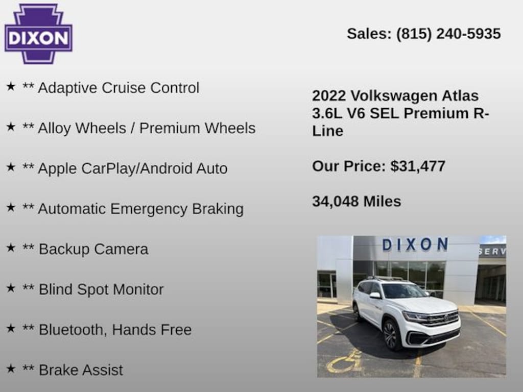 Used 2022 Volkswagen Atlas 3.6L V6 SEL Premium R-Line SUV