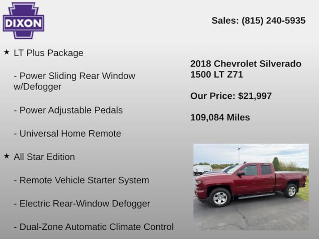 Used 2018 Chevrolet Silverado 1500 LT Truck