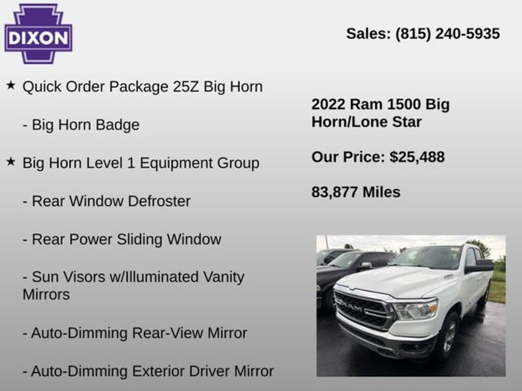 Used 2022 Ram 1500 Big Horn/Lone Star Truck