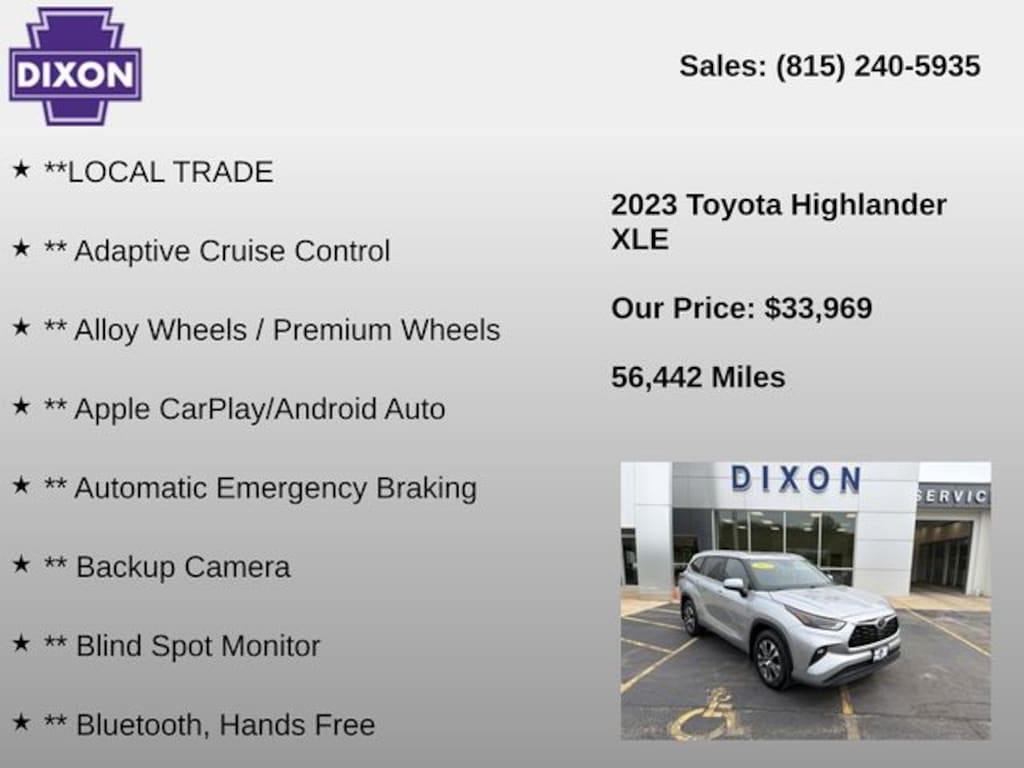 Used 2023 Toyota Highlander XLE SUV