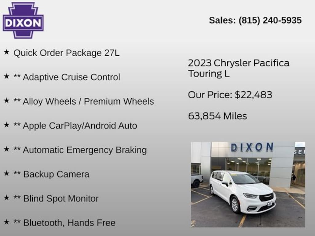 Used 2023 Chrysler Pacifica Touring L Minivan/Van