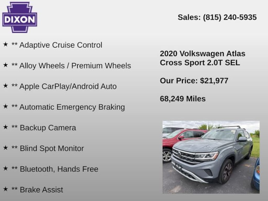 Used 2020 Volkswagen Atlas Cross Sport 2.0T SEL SUV