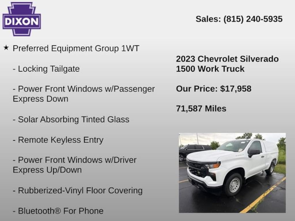 Used 2023 Chevrolet Silverado 1500 WT Truck