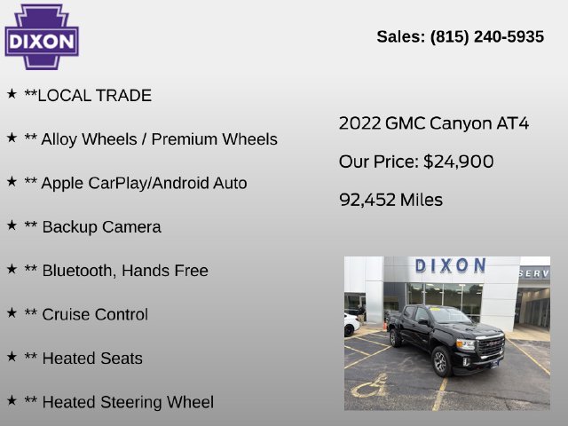 Used 2022 GMC Canyon AT4 w/Leather Truck